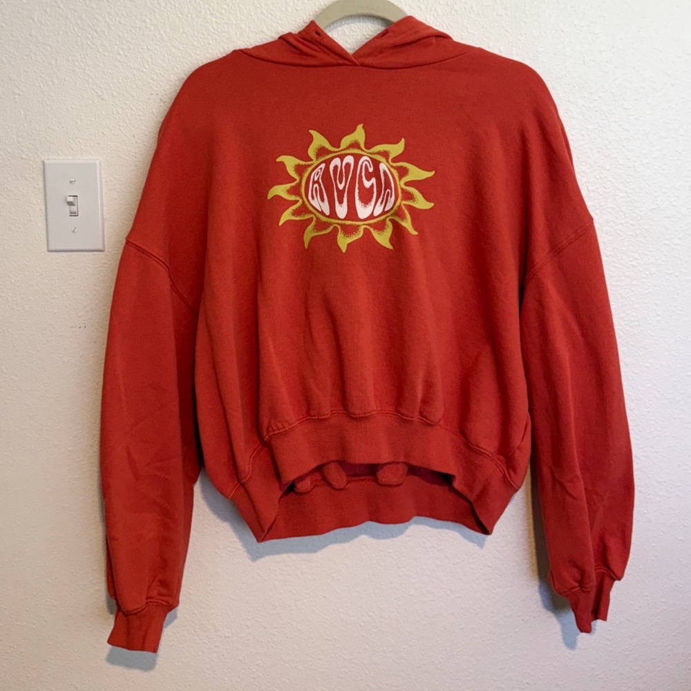 RVCA Women's Orange Hoodie Sweater